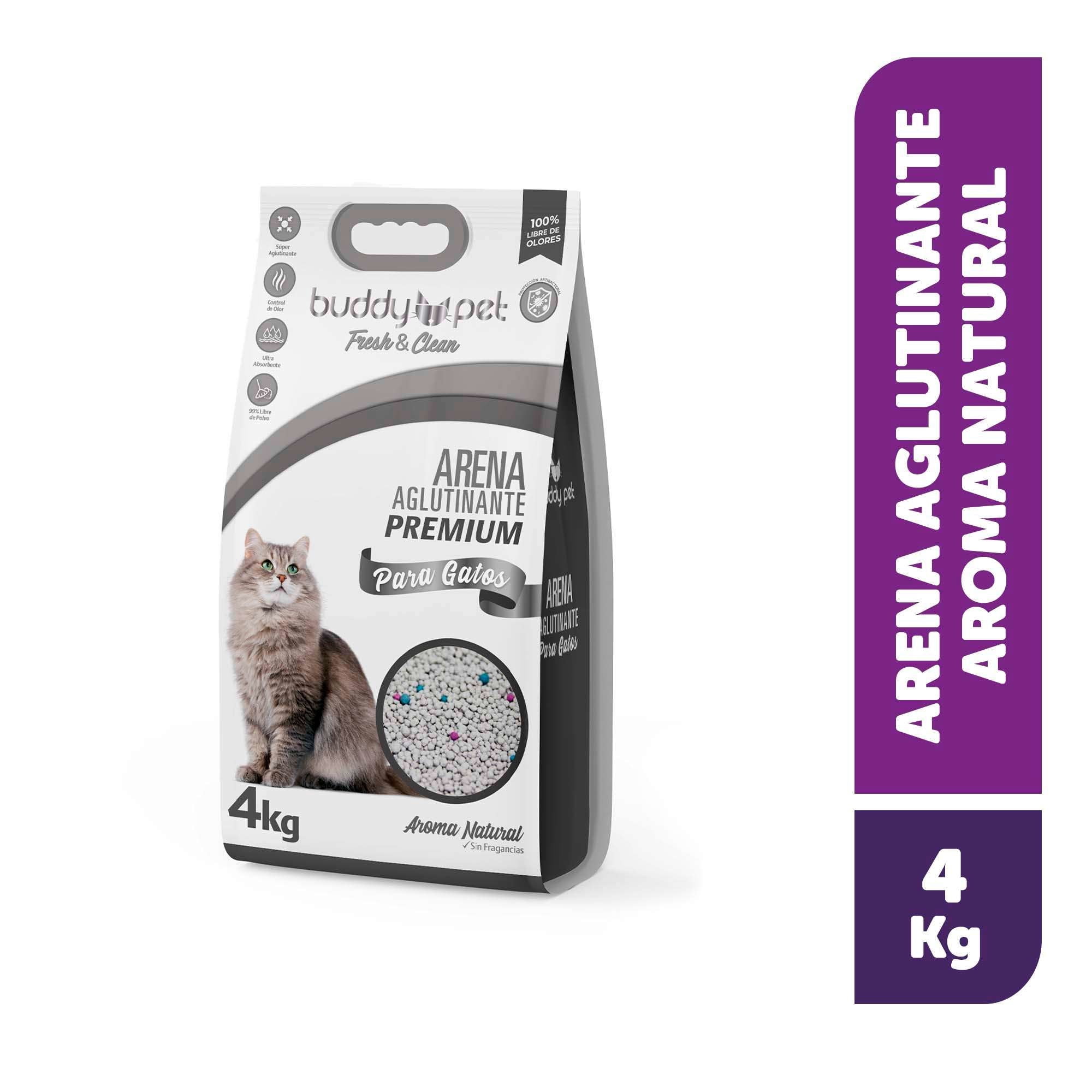 Arena Sanitaria Para Gato Natural 4 kg Buddy Pet