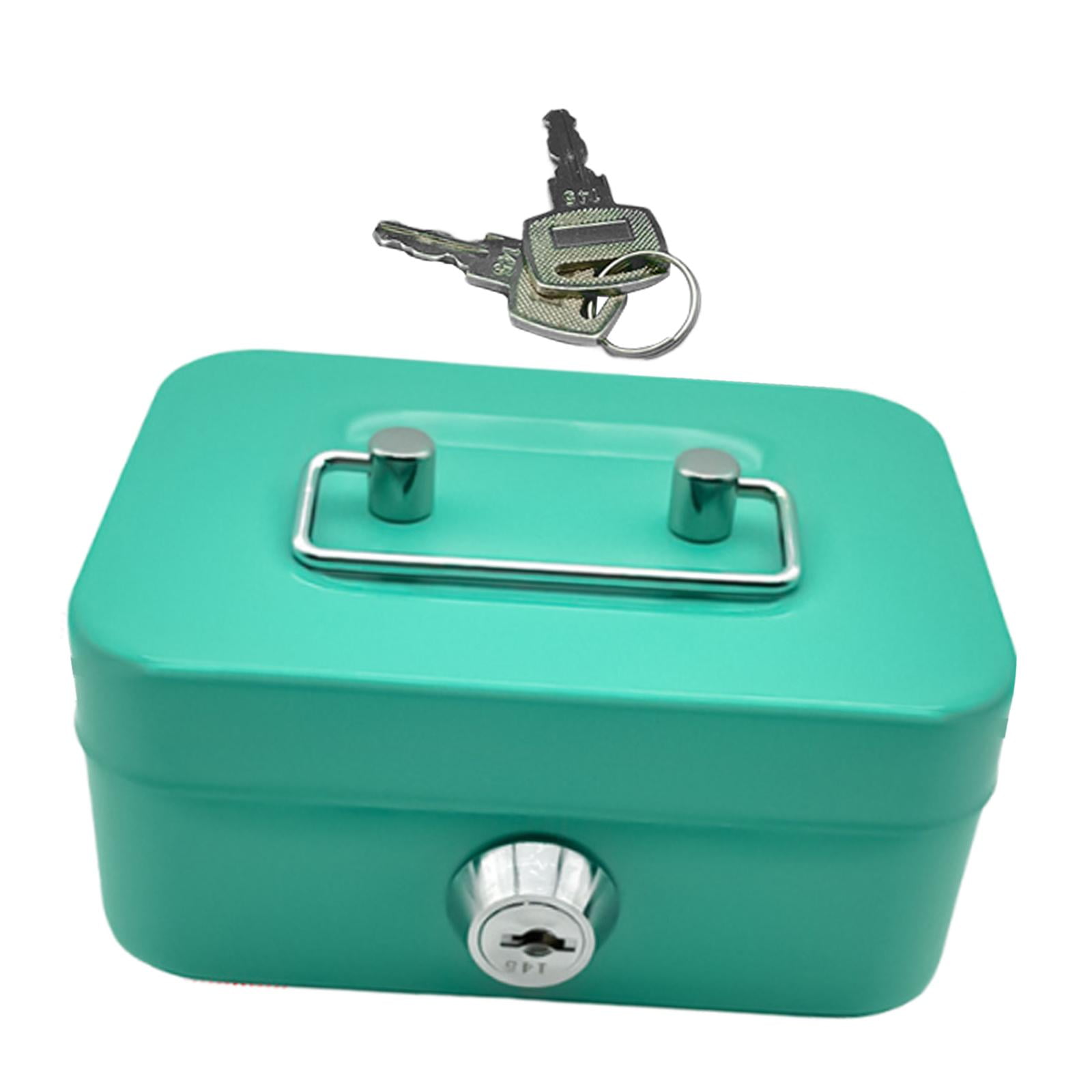 Magideal - Caja De Dinero Con Bloqueo De Tesoro De Bloqueo De Bosquecedor De Metal Pequeño Estuche Portátil De Caja De Reclutamiento De Cajas De Recuerdos Para Verde