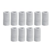 Magideal - 10 Protectores De Dedos, Transpirables, Elásticos, Cómodos, Para Deportes, Cinta Para Los Dedos, Mangas Para El , Para Ciclismo, Bádminton, , Gris 1.57X0.51X0.08 Pulgadas