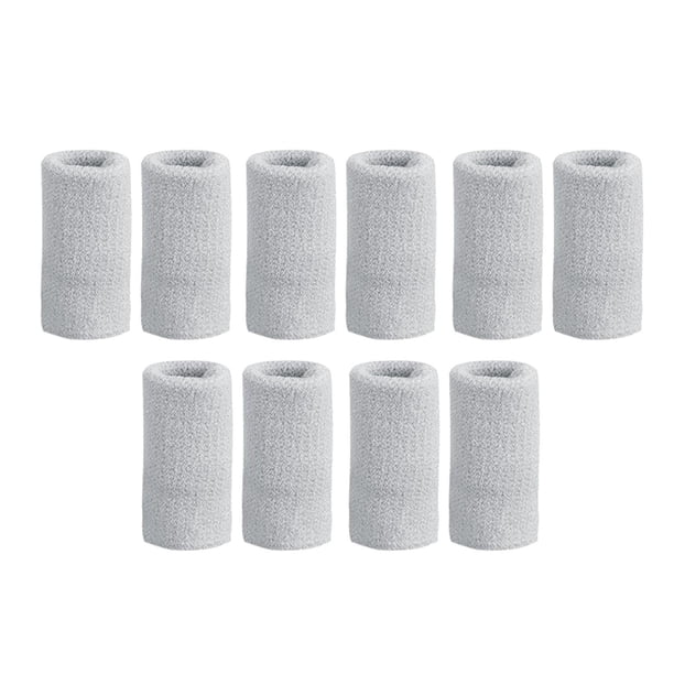 10 protectores de dedos, transpirables, elásticos, cómodos, para deportes, cinta para los dedos, mangas para el , para ciclismo, bádminton, , GRIS 1.57x0.51x0.08 pulgadas