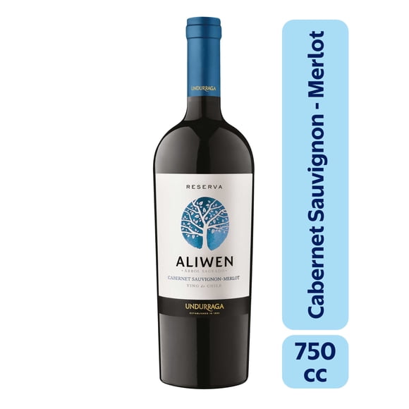 Vino Tinto Undurraga Aliwen Merlot Botella, 750 ml