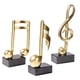 thumbnail image 1 of Escultura de nota musical creativa, estatuilla de recuerdos abstractos, artesanía de resina, estatua Musical dorada para decoración de escritorio de, 1 of 5