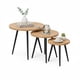 thumbnail image 1 of Set Mesas Nido Decodreams 3 Piezas Natural Patas Negras para Living, 1 of 5