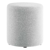 Otomana Modway Callum Redonda De 40 Cm, Tejido Jaspeado, Gris Claro