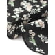 thumbnail image 5 of INSPIRE CHIC Blusa Floral para Mujer de Regreso a Clases Cuello Corazón Manga Corta Abullonada Top Peplum Fruncido Negro Floral S, 5 of 6