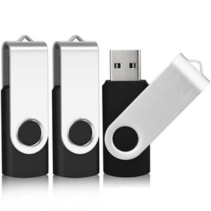 Unbranded - Pendrive De 64 Gb, Paquete De 3 Unidades, Memoria Usb Metálico Usb 2.0 Para Almacenamiento De Aatos, Portátil Y Plug & Play (Negro)