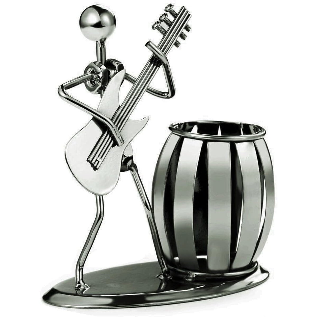 Organizador De Escritorio Farmunion Porta Lapices Metal Guitarra