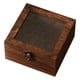 thumbnail image 3 of Caja De Almacenamiento De Madera Organizadora, Resistente, Para Guardar Recuerdos, Para La Entrada, La Cocina, Maquillaje, Cuadrada, Marrón Oscuro, 3 of 5