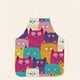 thumbnail image 3 of 1pc Polyester Cartoon Cat And Dog Apron, Adjustable Oil & Stain Resistant Halter Apron For Chef Gardening Cooking Baking Florist Shop Painting Pinafore Barista, Bib Overalls, 3 of 3