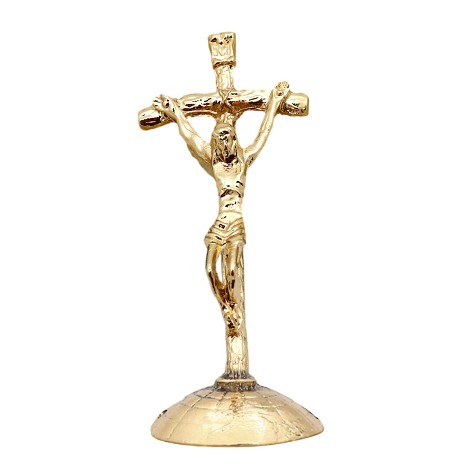 Bothyi - Crucifijo De Mesa Estatua De Jesús Con Cruz De Pie Para Mesa De Comedor Estilo Resistente A