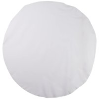 La Linen - Mantel De Popelina De Poliéster La, Redondo, 130 Cm, De Lino, Color Blanco