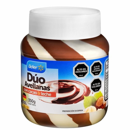 Dúo Avellanas Con Cacao Y Leche 350 g Lider