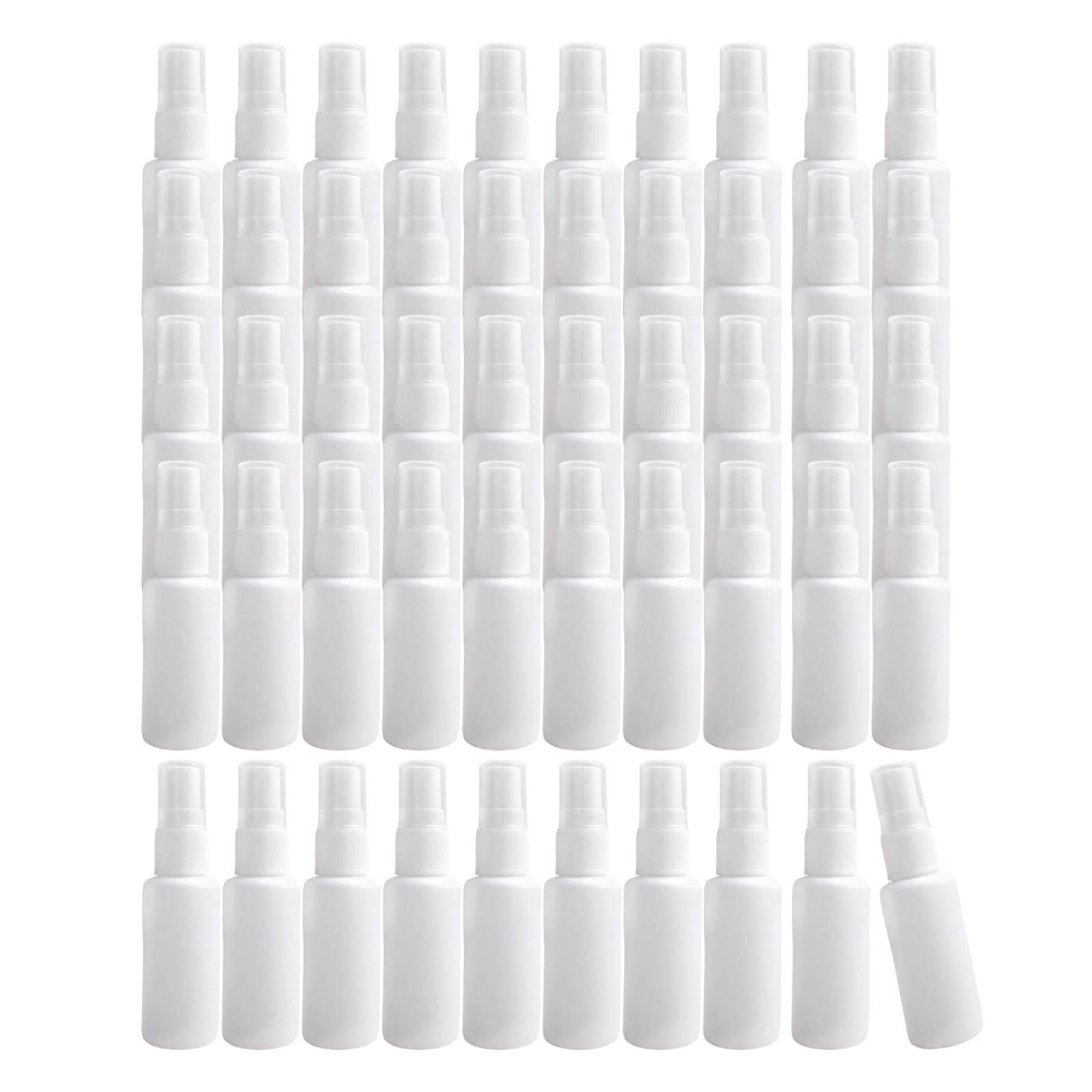 Magideal - 50 Botellas De Rociador Vacías , Viales De Muestra De Perfume De 30 Ml, Bomba De Botellas Recargable Con Tapas De Bomba, Mini Atomizador