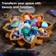 thumbnail image 4 of Bandeja expositora Curawood Lotus Crystal con soporte de madera de 20 x 20 cm, 4 of 9