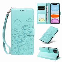 Funda Billetera Foxdock Compatible Con Iphone 11 , Diseño Perrito Tierno, Ranuras Para Tarjetas Y Soporte Plegable