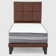 thumbnail image 3 of Cama Europea Valencia P + Respaldo Atenas 1 PL Felpa Chocolate, 3 of 6