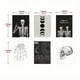 thumbnail image 1 of 6pcs Rock and Roll Skull Canvas Poster - Fun and Festive Halloween Wall Art for Your Home, 1 of 2