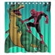 thumbnail image 1 of Cortina de ducha de Spider-Man vs. Dinosaurio, juego de cortina de baño con ganchos, tamaño 66 x 72 pulgadas, 1 of 3