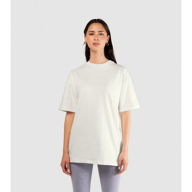 Polera Oversize Minimalista Blanco Invierno Basic