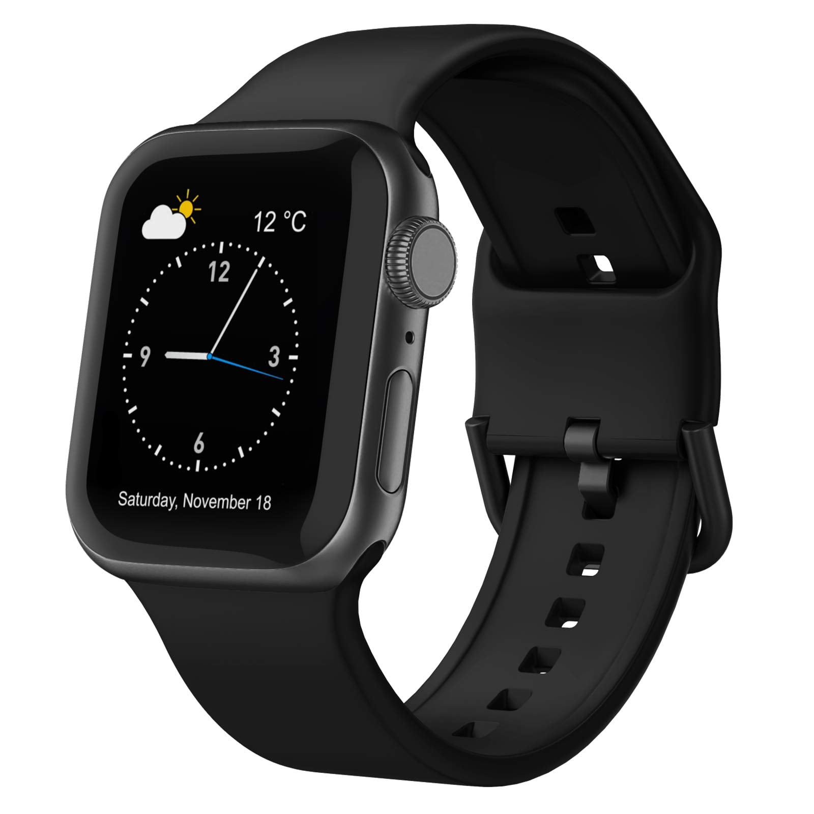 Correa Deportiva Compatible Con El Apple Watch Recoppa Ultra 2, Color Negro