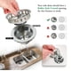 thumbnail image 5 of Colador para fregadero de cocina HIGHCRAFT 97343 de acero inoxidable de 8 cm, 5 of 7