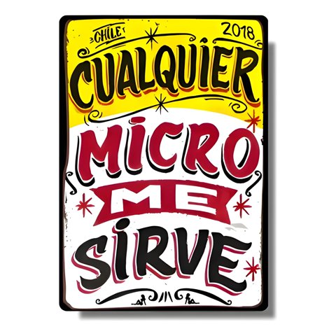 Genérico - Cuadro Quincho Cualquier Micro Me Sirve 40X30 Cm