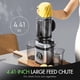 thumbnail image 3 of Extractor de jugo EILKOS de prensado en frío con boca de alimentación ancha, 350 W, color plata clar, 3 of 6