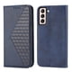 thumbnail image 3 of Funda Flip FOXDOCK para Samsung Galaxy S21 FE , Estilo Billetera con Diseño Rombo, Correa de Mano y Soporte, Uso Diario, 3 of 6