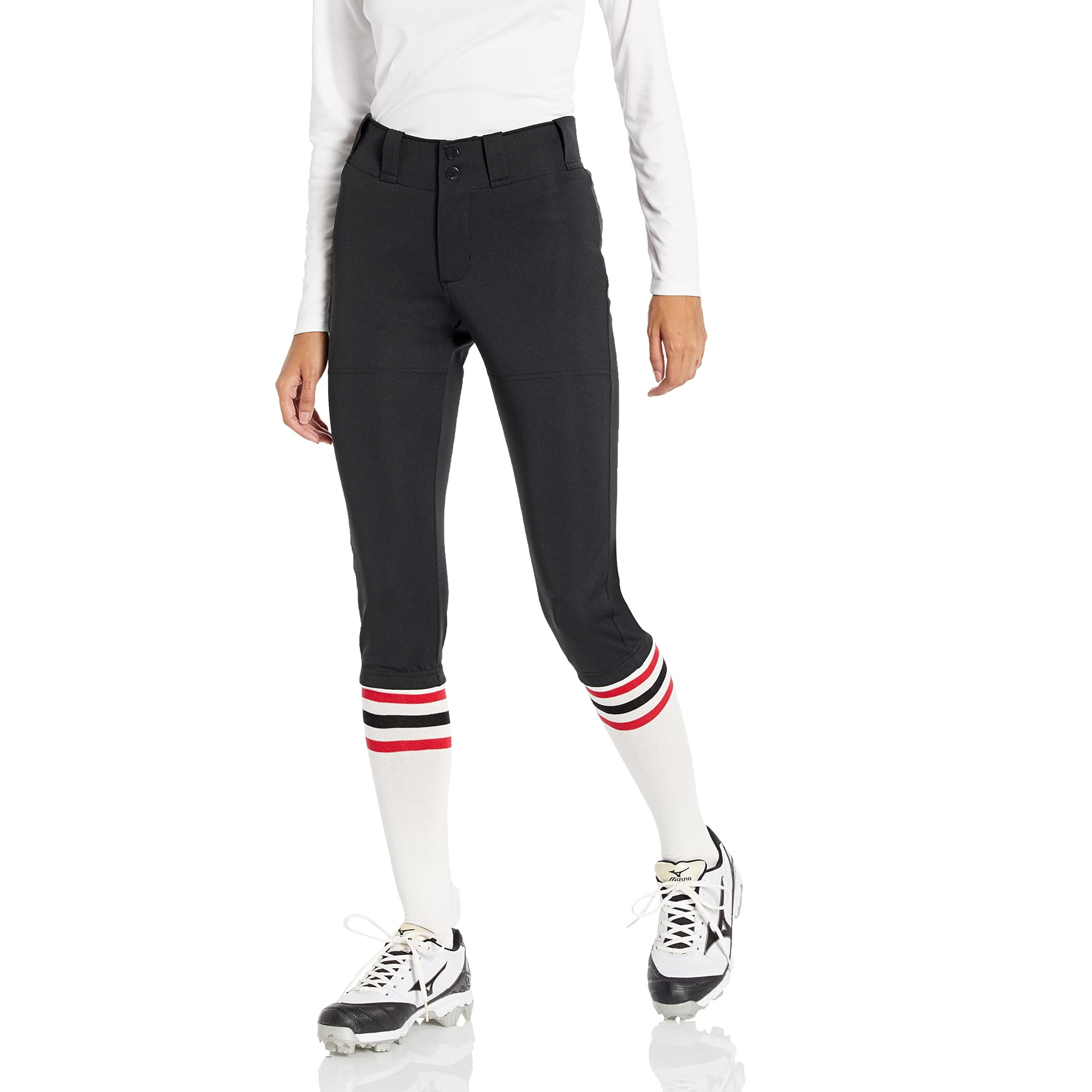 Pantalón De Softbol Mizuno Prospect Para Mujer En Poliéster Negro
