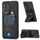 thumbnail image 3 of Funda Resistente para Honor 80 con Tarjetero y Soporte, Diseño Magnético Negro, 3 of 5