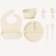 thumbnail image 2 of Set De Alimentación Infantil Silicona Pom Pon Beige Caqui, 2 of 5