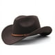 thumbnail image 1 of Sombrero de vaquero personalizado para hombre, sombrero western para hombre, sombrero de vaquera con banda de cuero para hombre - Café, 1 of 6