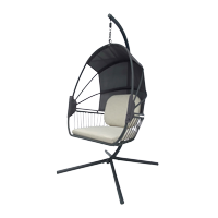 Silla Colgante Bali Relan Color Beige Y Gris