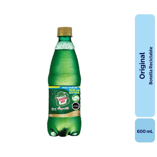 Bebida Ginger Ale Original Botella 600 ml Canada Dry