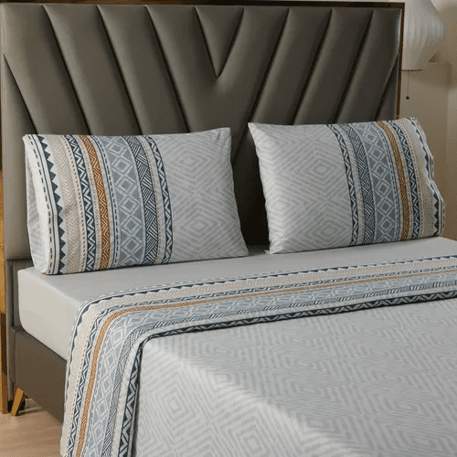 Genérico - Juego Sabanas Casatua Estampadas Etnico Super King