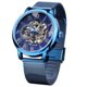 thumbnail image 1 of Reloj FORSINING Esqueleto Steampunk con Correa de Malla Negra, 1 of 7