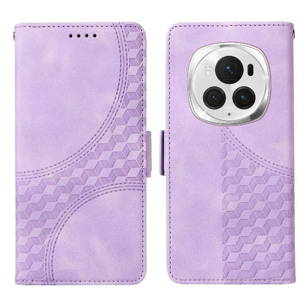 Carcasa FOXDOCK Honor Magic 6 Pro de cuero PU, diseño acolchado clásico, protección contra caídas y rayones