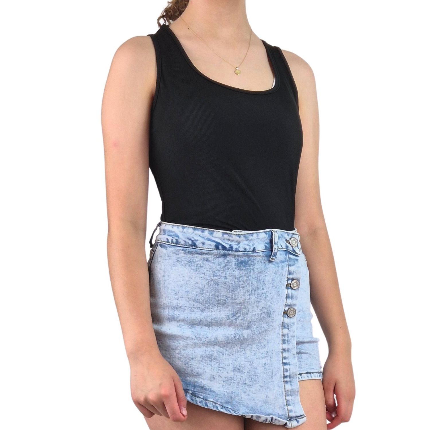 Likeshop - Body Mujer Elasticado Acanalado Modelo Musculosa Z71