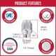 thumbnail image 4 of Tuercas de rueda – Accesorios para ruedas 1/2" (3,8 cm) cromo, hexagonal 19 mm, 4 of 6