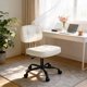thumbnail image 3 of Silla DUMOS Ergonómica Sin Brazos de Cuero PU Beige con Ruedas, 3 of 9