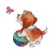 thumbnail image 4 of Kit de punto de cruz estampado con bola de un perro DIY Costura 11CT 27x27cm, 4 of 5