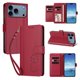 thumbnail image 2 of Funda Cartera Trébol para iPhone 17 Pro con Ranuras Tarjetas y Carga Inalámbrica Rojo, 2 of 6