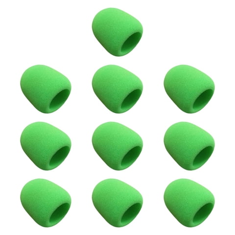 Bothyi - 10 Fundas Resistentes Para Micrófono De Mano, Ideales Para Discursos, Salas De Conferencias Y Fiestas, Color Verde.