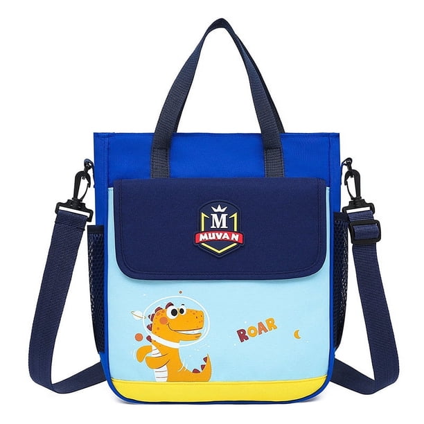 Cartoon Dinosaur Pattern Tutoring Bag, Casual Crossbody Bag, Waterproof Lightweight Tote Bag, School Bag