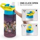 thumbnail image 4 of ¡Hey Arnold! Botella de Agua con Tapa Pop Top de Un Toque, Acero Inoxidable, a Prueba de Fugas, para Deportes, Botella Infantil azul 12 oz, 4 of 6