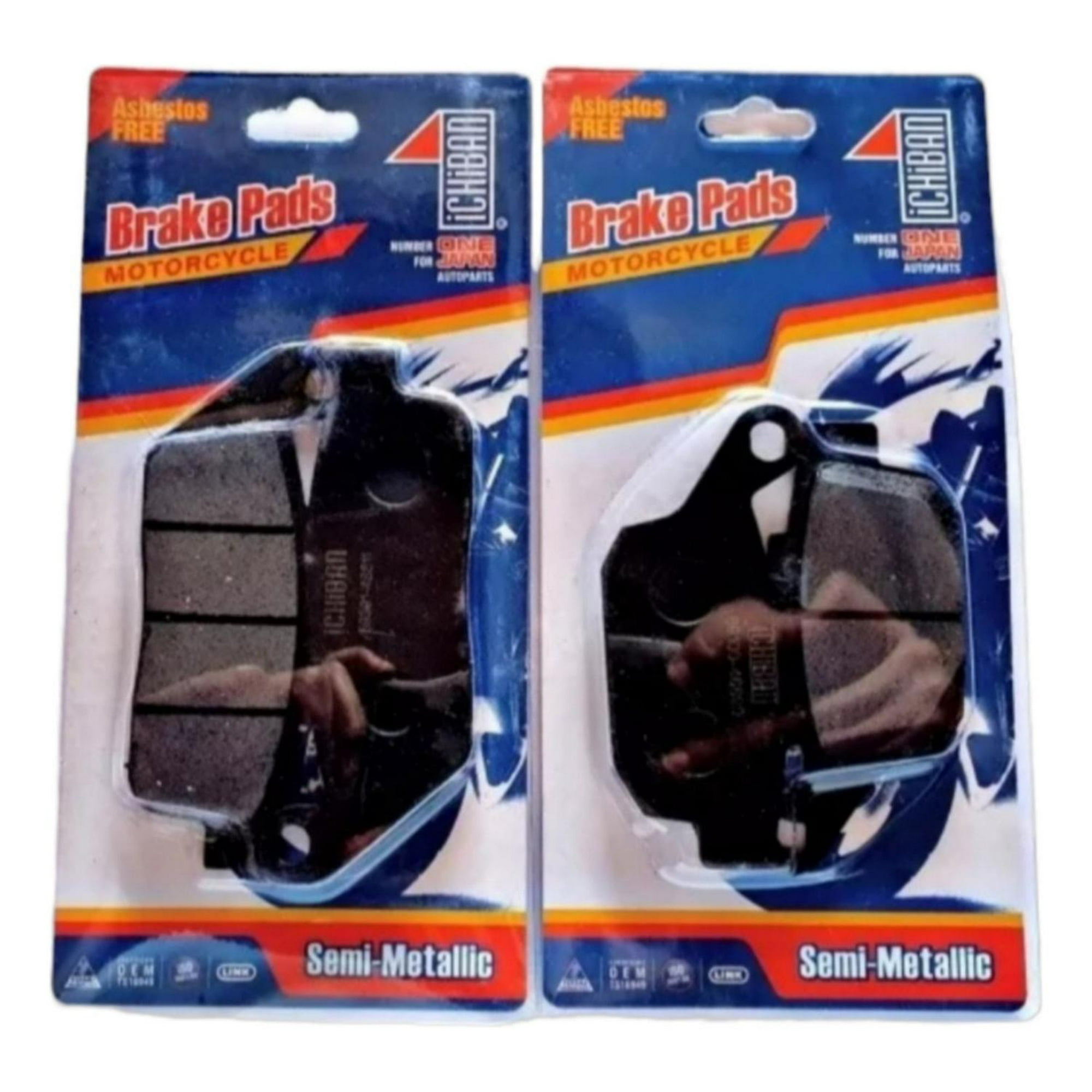 Genérico - Pastillas Delanteras + Pastillas Traseras Suzuki Inazuma 250 Negro