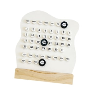 Bothyi - Calendario De Escritorio Calendario De Planificación De Regalos Pensativo Para Sala De Estar Cocina Estudio Beige