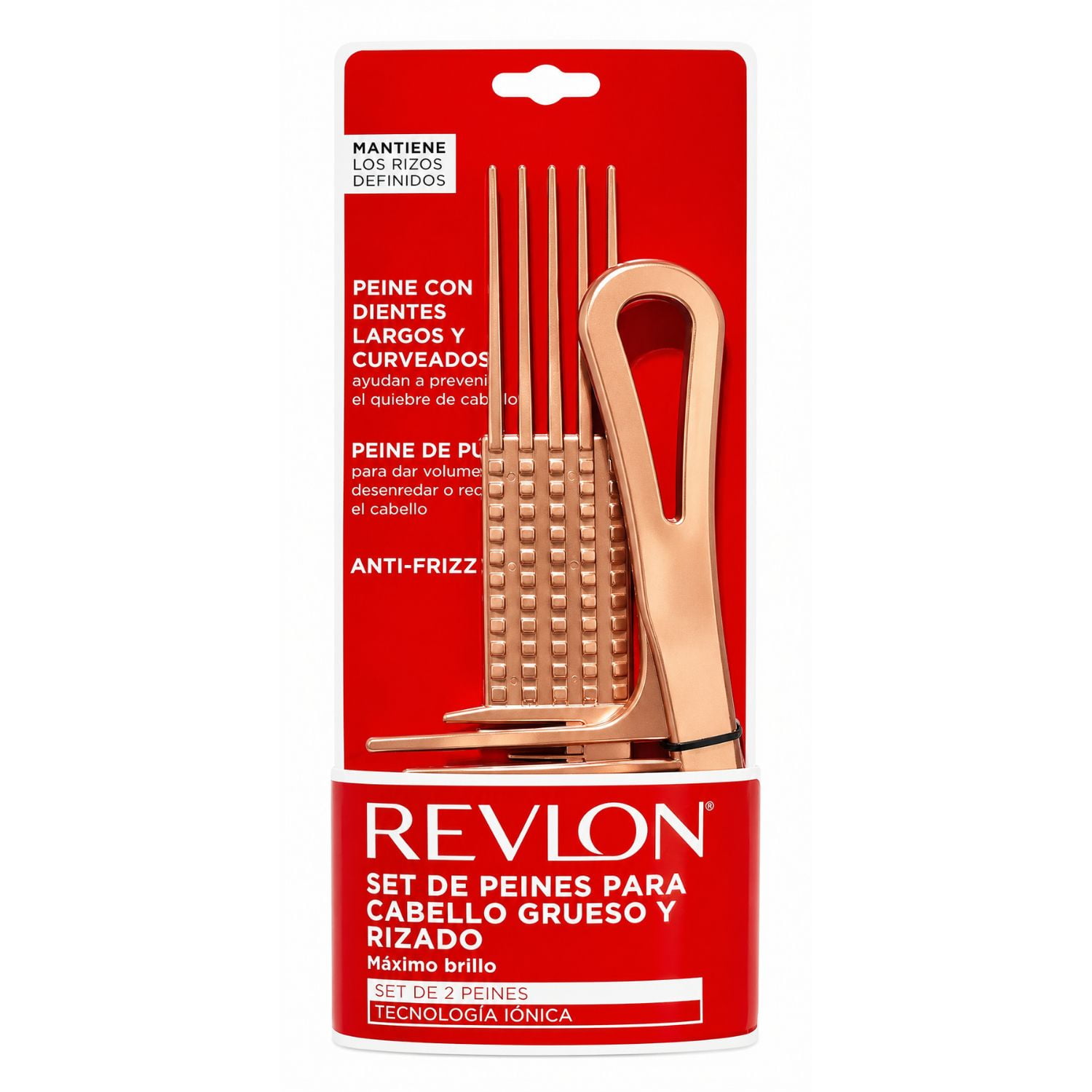 Peines Revlon Rizos Set Anti Frizz Volumen Definición - Ps