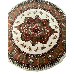 Home Fashion.Cl - Alfombra Redonda Beige 150X150 Cm Antideslizante Estilo Persa