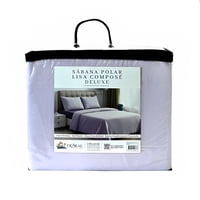 Sábanas Polar Composé 1.5 Plazas / Bicolor Morado – Doral